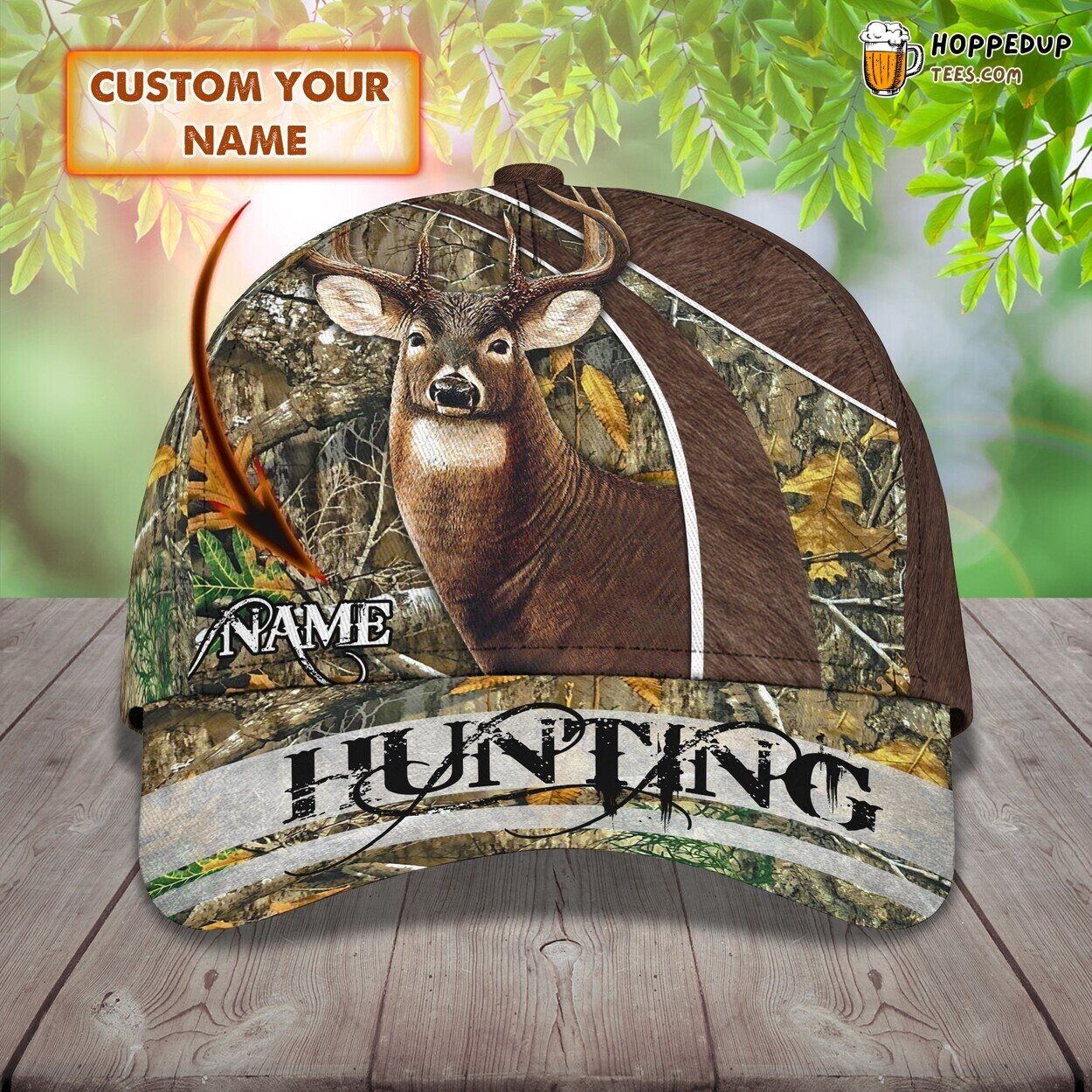 Deer Hunting Adventure 3D Classic Cap Personalized Unique Name Design