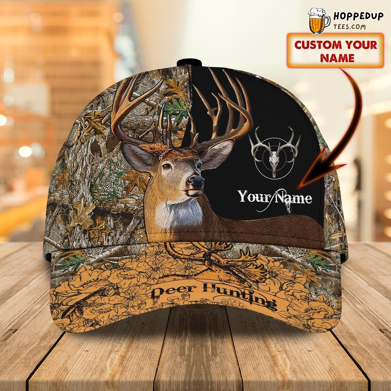 Deer Hunting Classic 3D Cap Personalized Name Unique Premium Edition Authentic