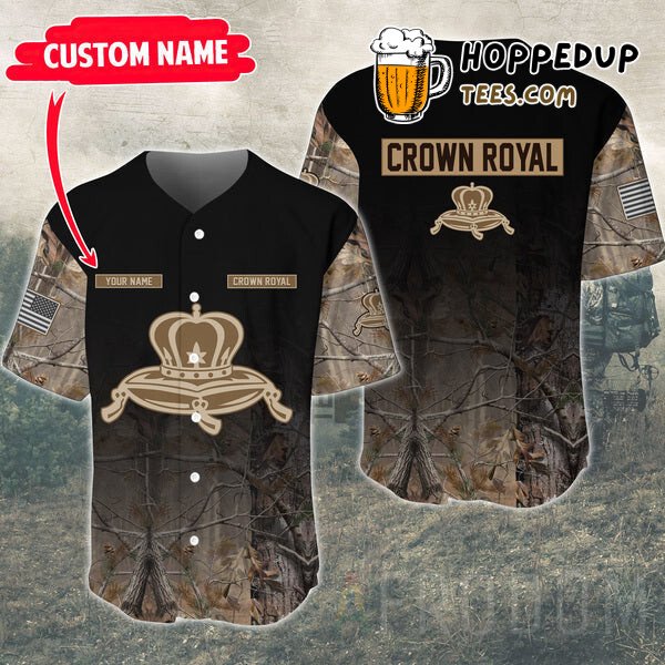 Deer Hunting Crown Royal Personalized Baseball Jersey Unique Edition Design