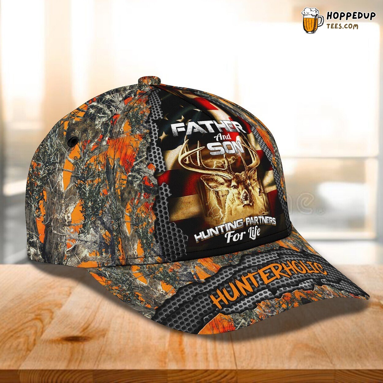 Deer Hunting Design Classic 3D Cap Personalized Name Unique Premium Series