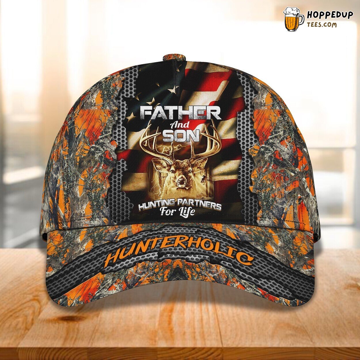 Deer Hunting Design Classic 3D Cap Personalized Name Unique Premium Series