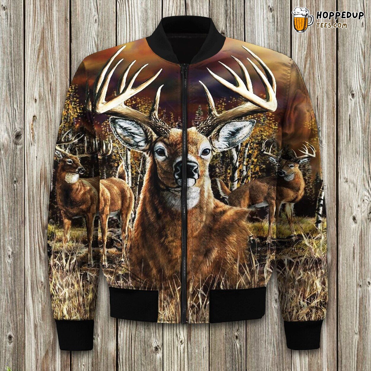 Deer Hunting Essence Winter Bomber Jacket Luxurious Quality Padded Warm
