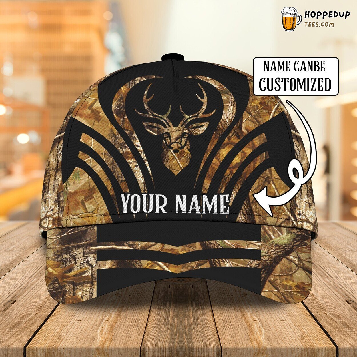 Deer Hunting Inspired 3D Classic Cap Personalized Name Premium Unique Styling
