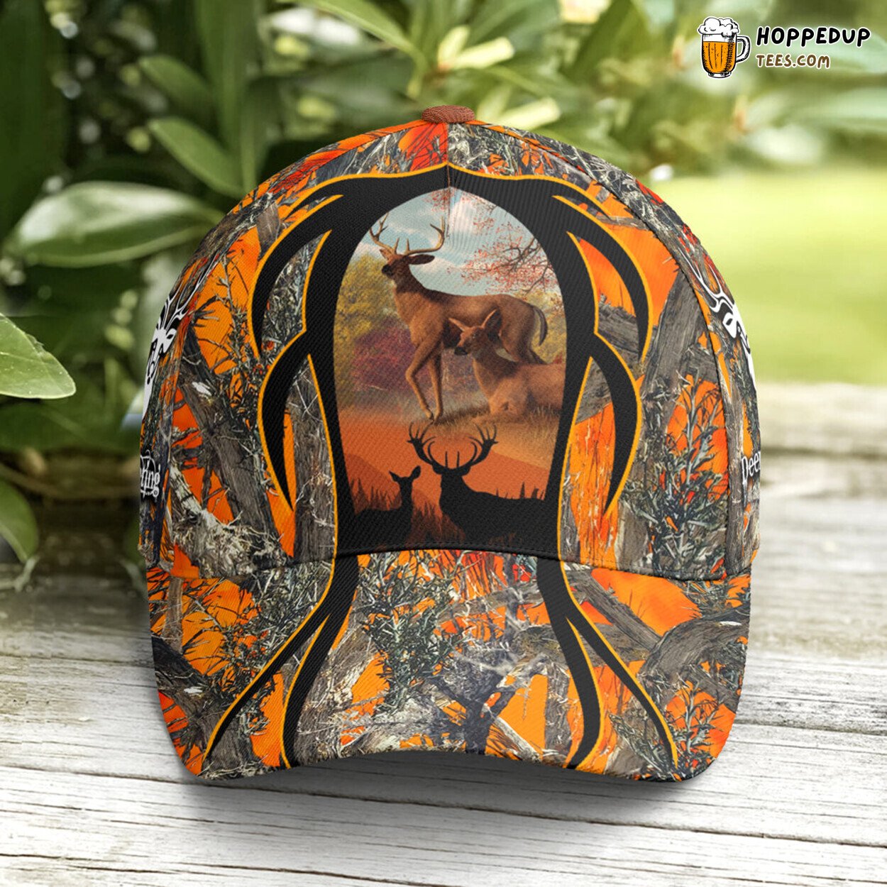 Deer Hunting Passion Orange Camouflage Distinct Baseball Cap Design
