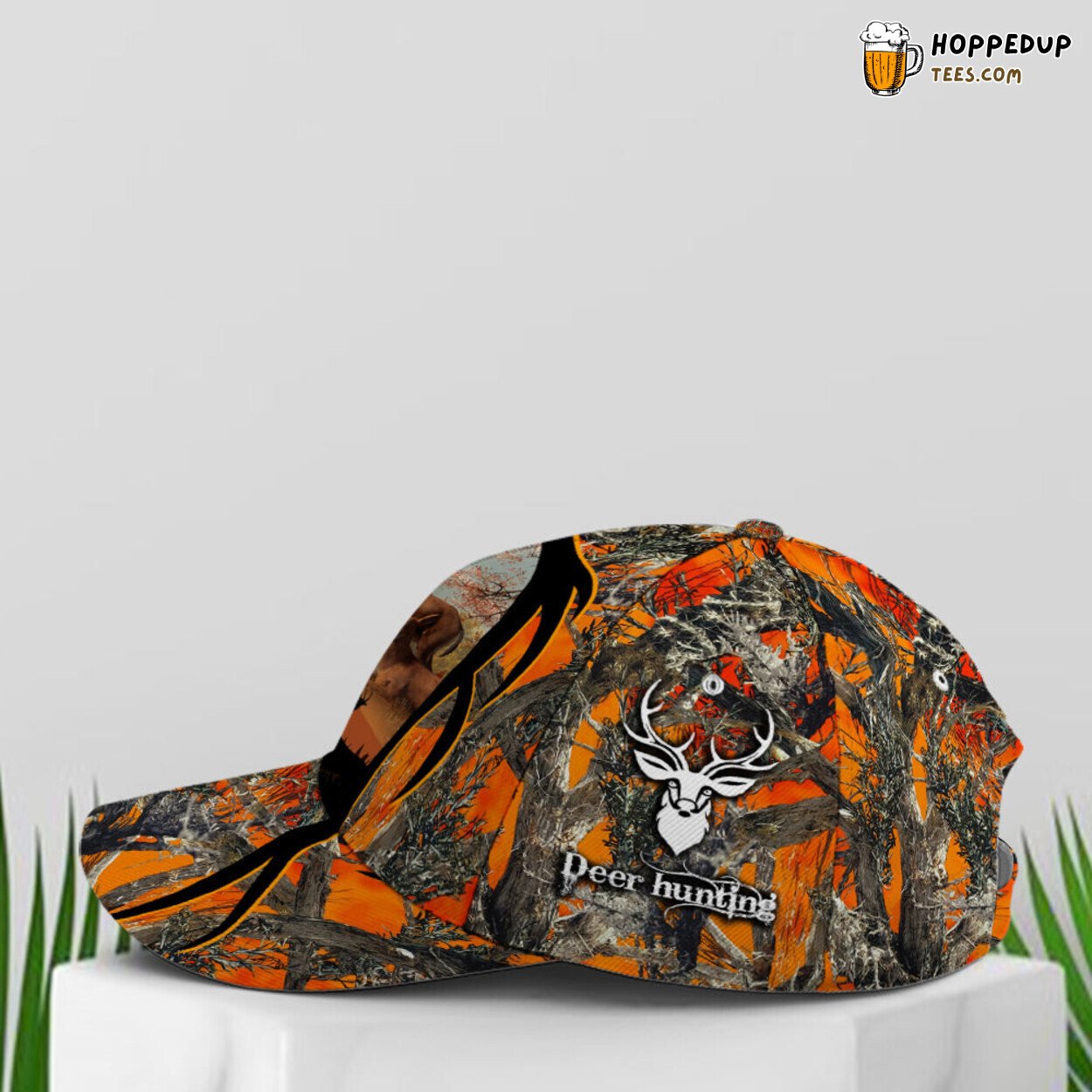 Deer Hunting Passion Orange Camouflage Distinct Baseball Cap Design