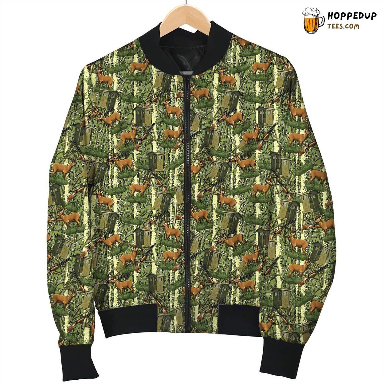 Deer Hunting Pattern Bomber Jacket