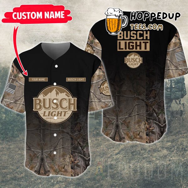 Deer Hunting Theme Busch Light Baseball Jersey Personalized Unique Design