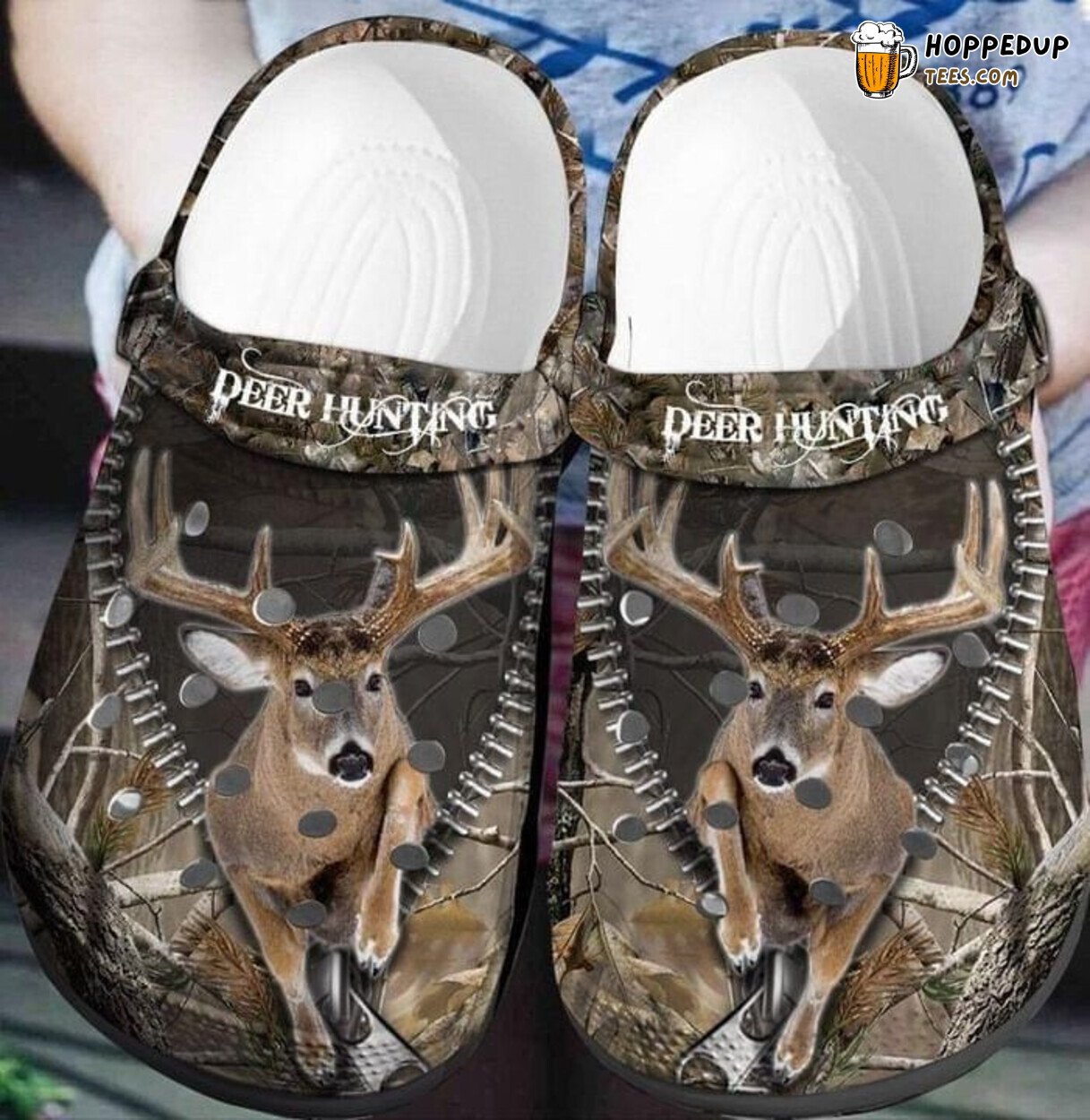Deer Hunting Theme Comfortable Clogs Outdoor Adventure Inspired Footwear