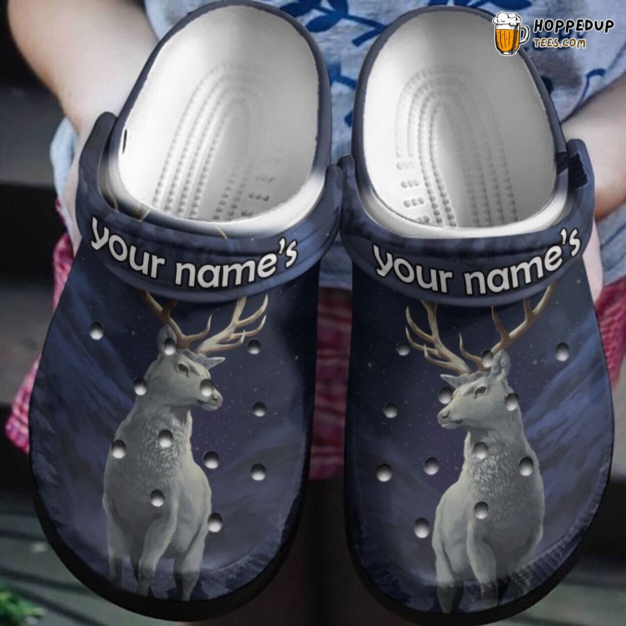 Deer In The Dark Birthday Gift Unique Crocbland Clog Shoes Design