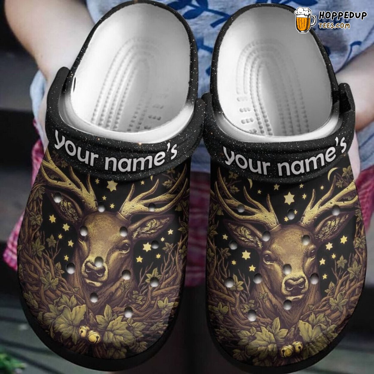 Deer Night Sky Stars Theme Crocbland Birthday Girl Daughter Sister Clogs