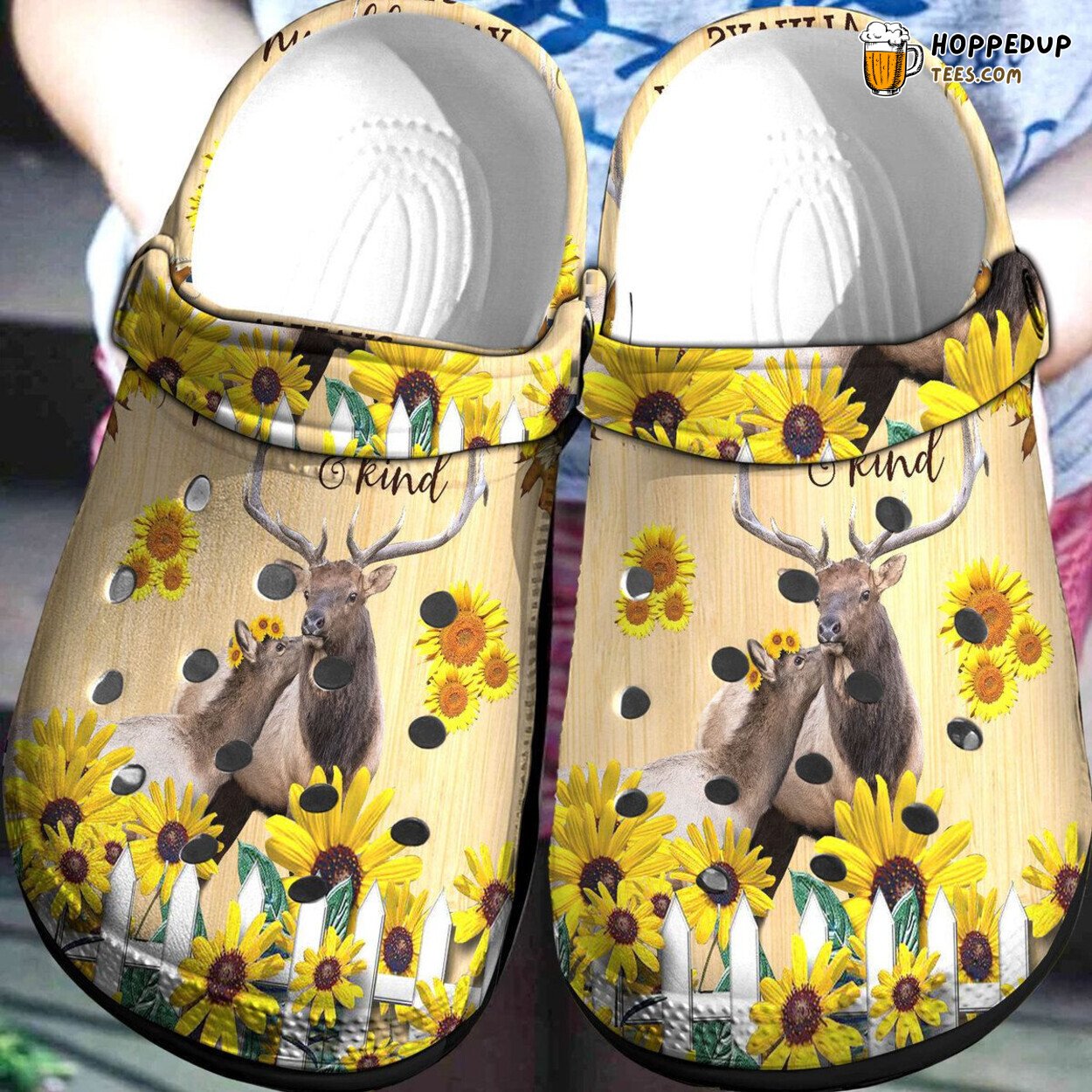 Deer Sunflowers Cute Happy Kind Outdoor Shoes Gift Women Girls