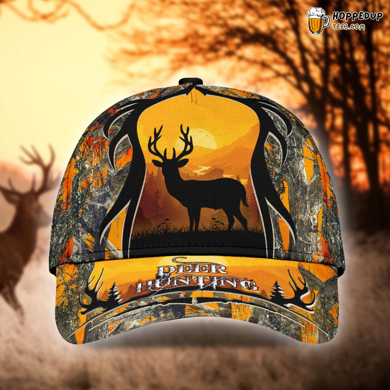 Deer Vibrant 3D Print Design High-Quality Baseball Cap Best for Hunting Look