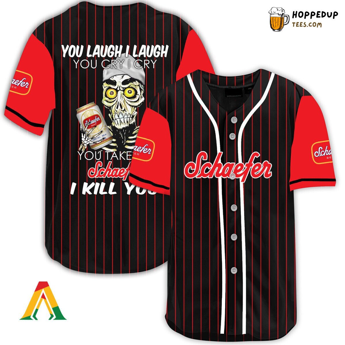 Defend Schaefer Beer Laugh Cry Unique Themed Baseball Jersey Distinctive