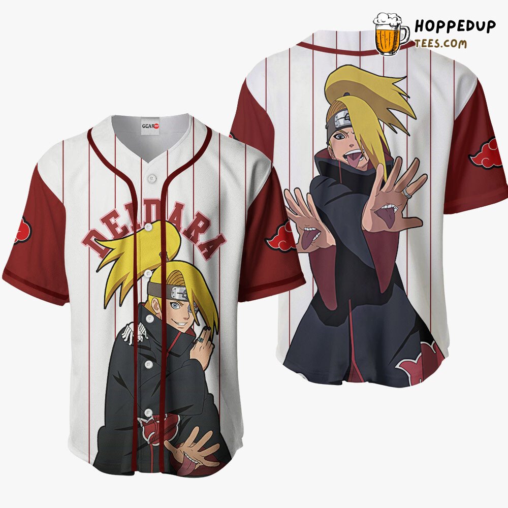 Deidara Distinctive Akatsuki Baseball Jersey Unique Sport Collection Design Deidara Distinctive Akatsuki Baseball Jersey Unique Sport Collection Design