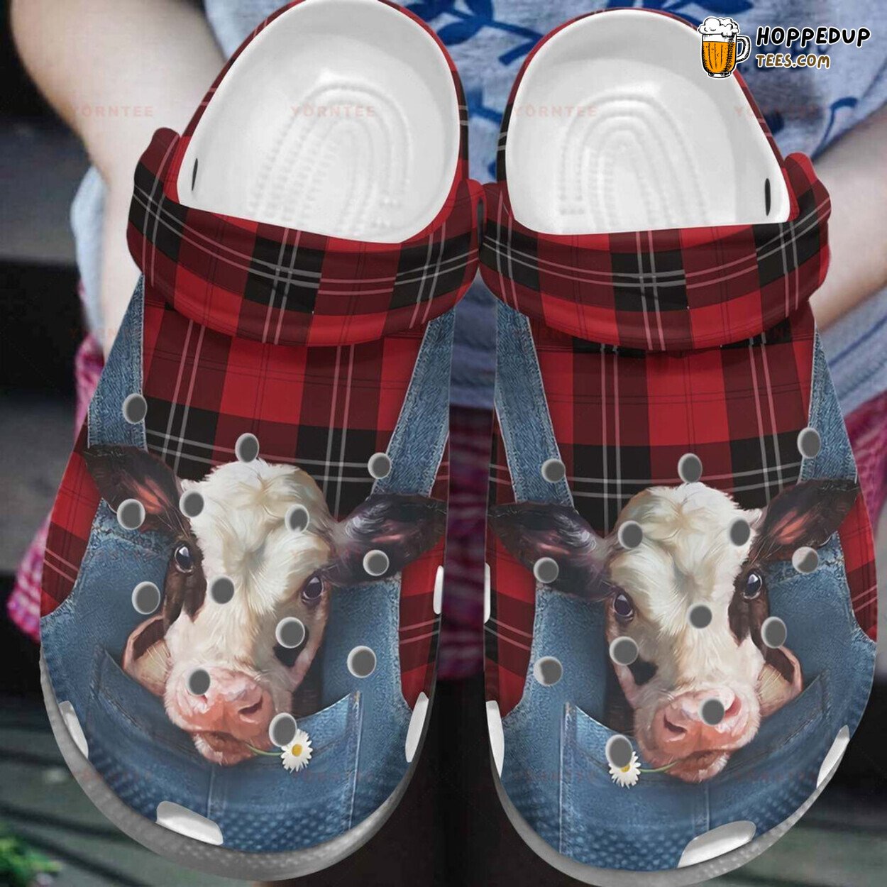 Denim Overalls Design Lover Gift Comfortable Unique Rubber Clog Shoes