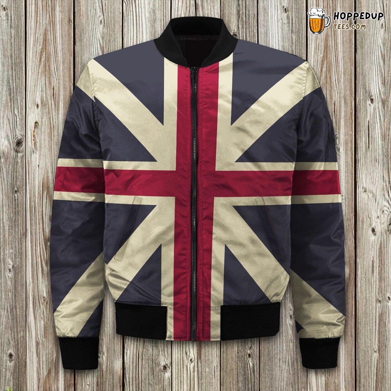 Denim Union Design Winter Bomber Jacket Classic Blue Comfort Style