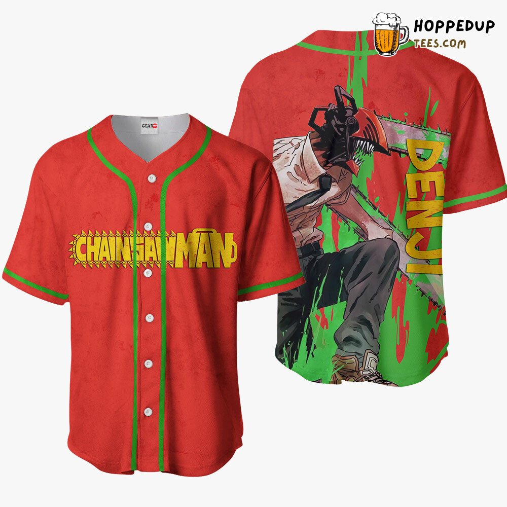 Denji Distinctive Anime Baseball Jersey Unique Exclusive Design Shirt