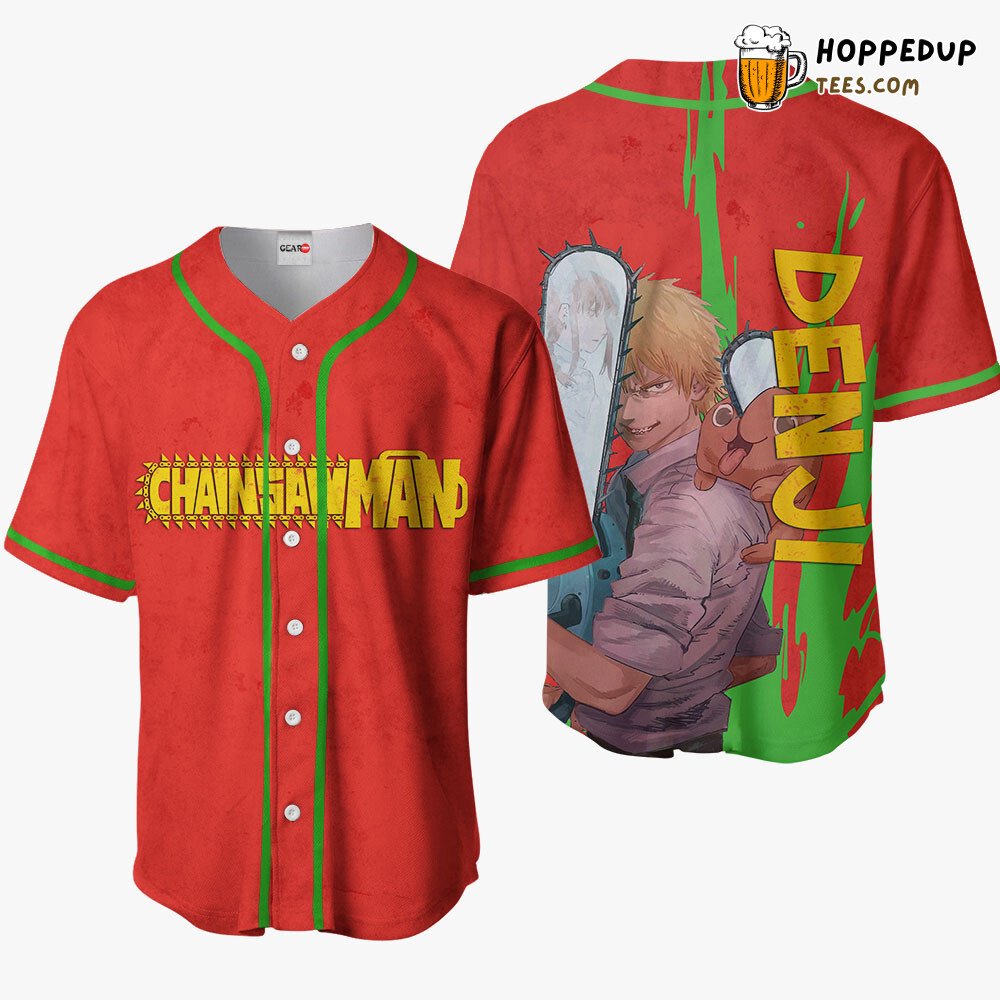 Denji Distinctive Edition Anime Baseball Jersey Unique Design Shirt Style Denji Distinctive Edition Anime Baseball Jersey Unique Design Shirt Style