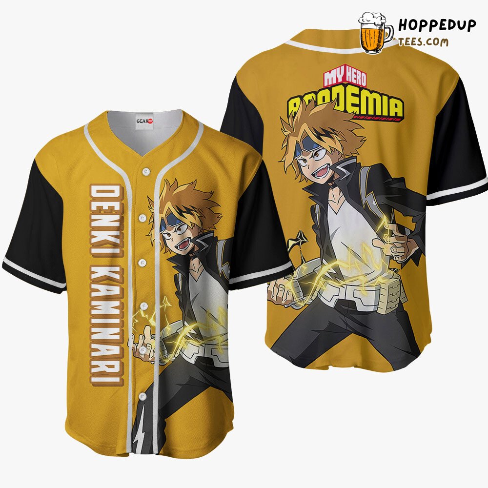 Denki Kaminari Unique Anime Baseball Jersey Design Distinctive Collection Denki Kaminari Unique Anime Baseball Jersey Design Distinctive Collection