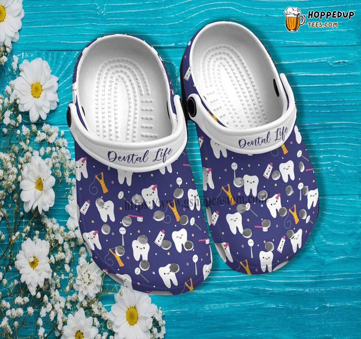 Dental Life Theme Croc Shoes Mother’s Day Gift Dental Health Nurse Daughter