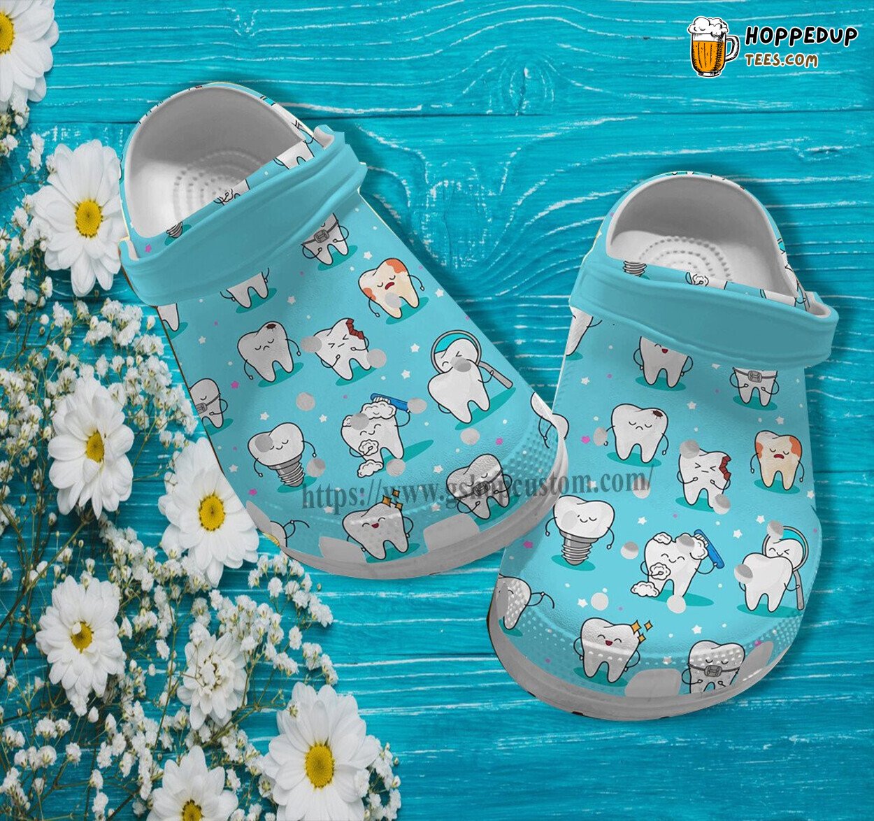 Dentist Gifts Dental Health Theme Croc Clogs Nurse Grandma Shoes