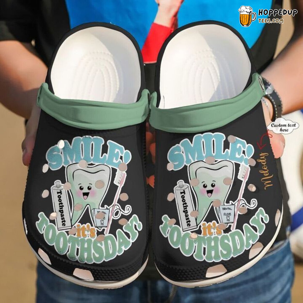 Dentist Its Tooth Day Themed Comfortable Unique Rubber Clog Shoes