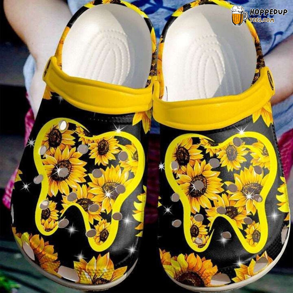 Dentist Sunflower Themed Comfortable Stylish Rubber Clog Footwear