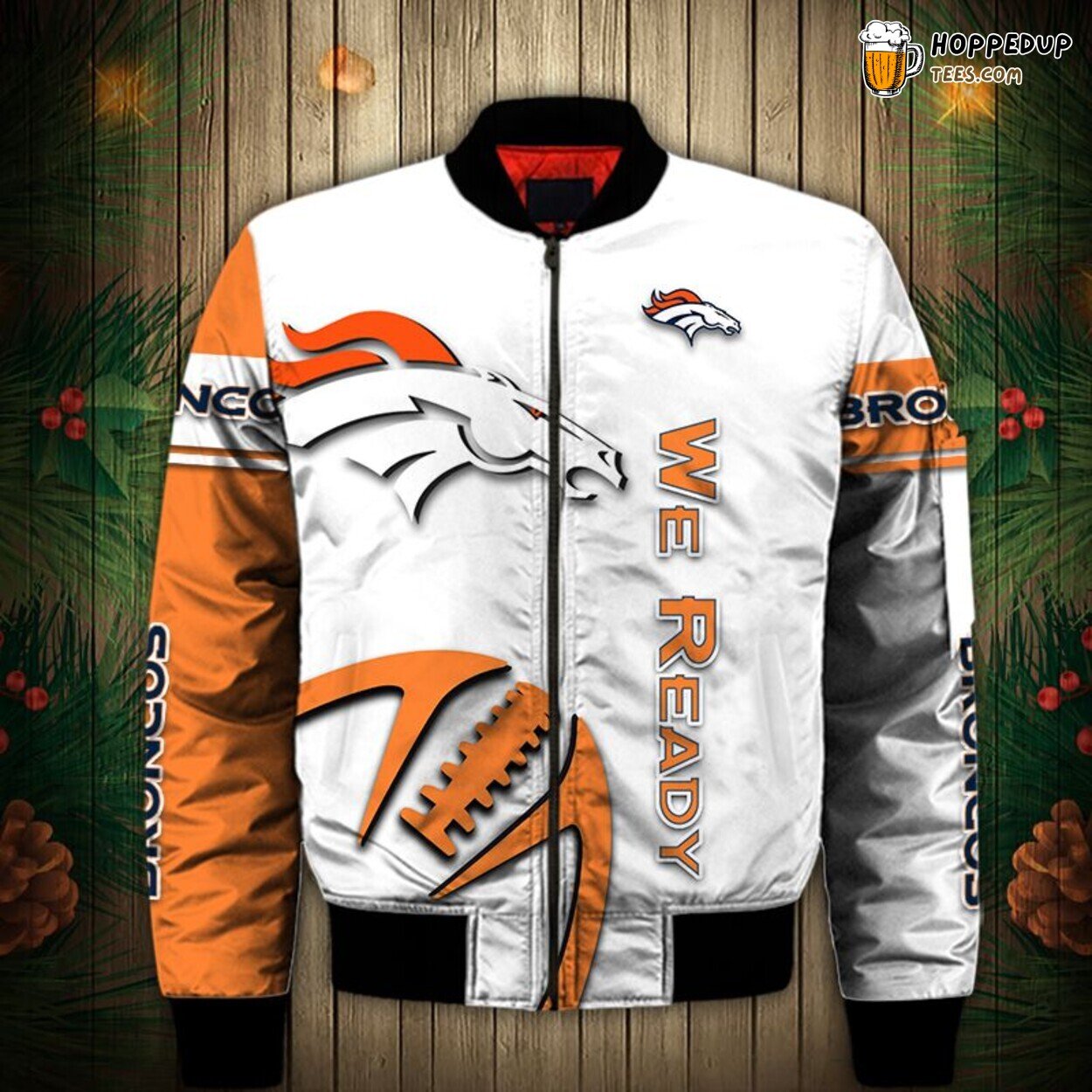 Denver Broncos Balls Graphic Bomber Jacket Exclusive Fan Collection