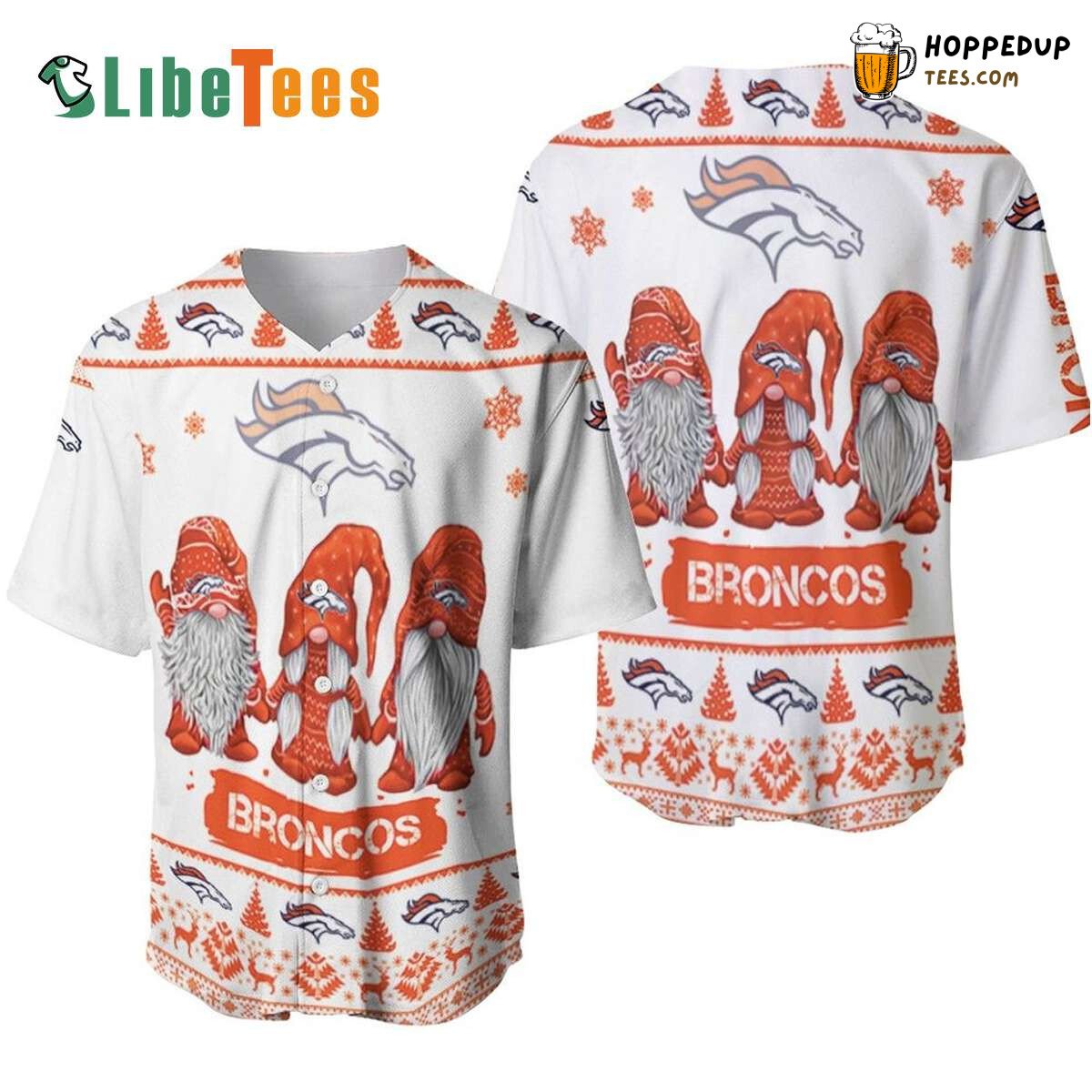 Denver Broncos Baseball Jersey Christmas Gnomes Perfect Gifts For Your Loved Ones Jersey Shirt