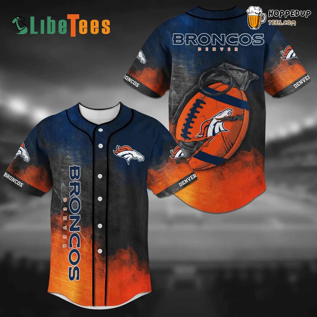 Denver Broncos Baseball Jersey Grenade Graphic Perfect Gifts For Your Loved Ones Jersey Shirt