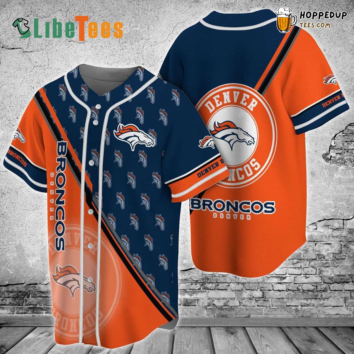 Denver Broncos Baseball Jersey Logo Pattern Perfect Gifts For Your Loved Ones Jersey Shirt