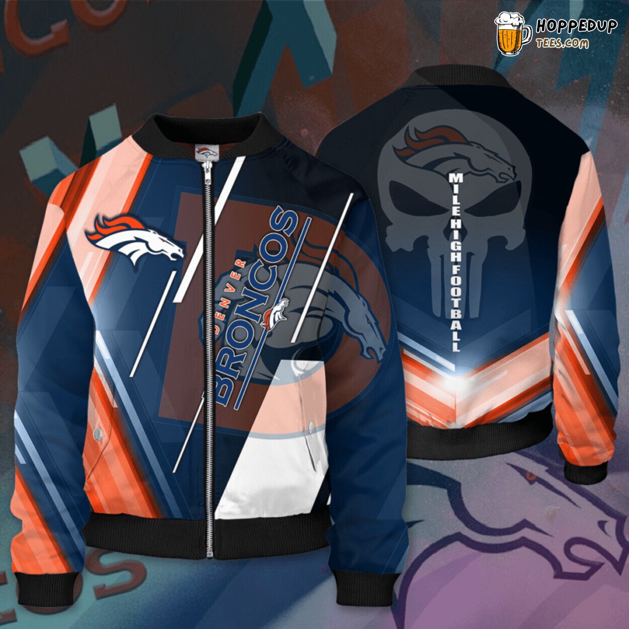 Denver Broncos DB Authentic Football Bomber Jacket