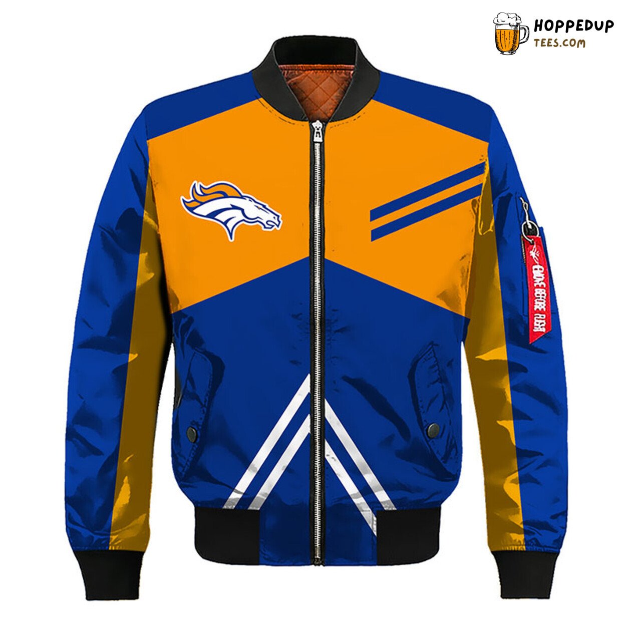 Denver Broncos NFL Blue Orange Unique Bomber Jacket Design Denver Broncos NFL Blue Orange Unique Bomber Jacket Design