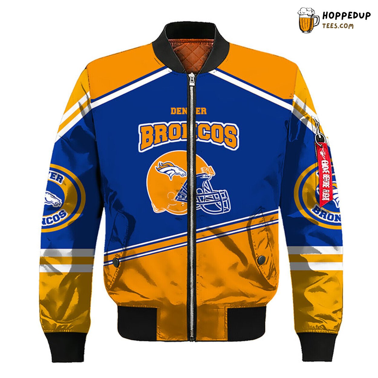 Denver Broncos NFL Blue Orange Unisex Bomber Jacket Distinct Style