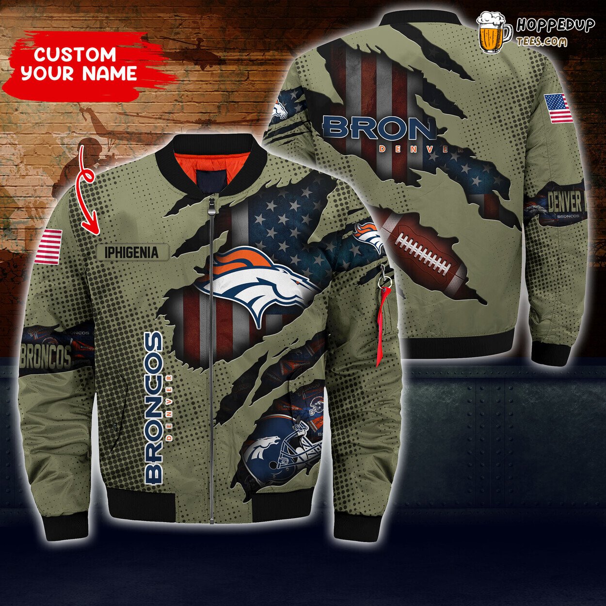 Denver Broncos NFL Custom Bomber Jacket Unique Boyfriend Design