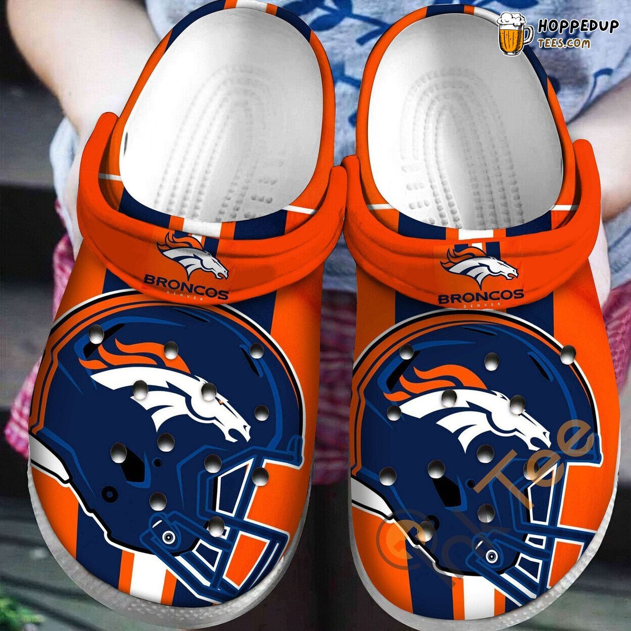 Denver Broncos NFL Football Helmet Team Fan Gift Comfortable Clogs