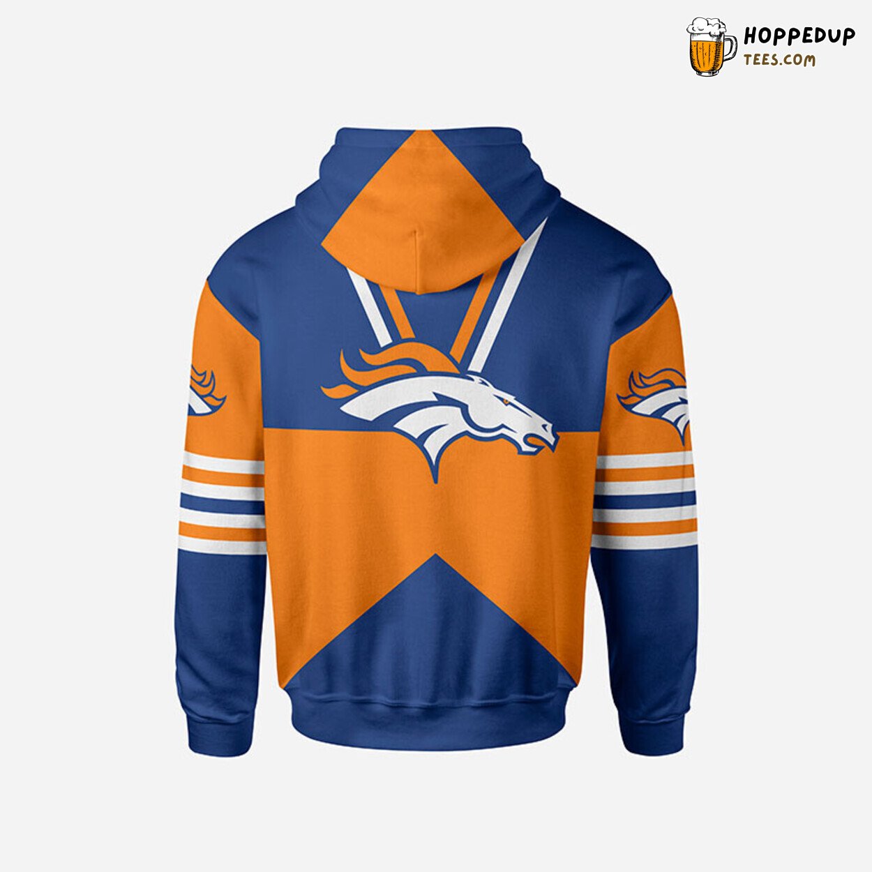 Denver Broncos NFL Unisex Bomber Jacket in Blue Orange Combo