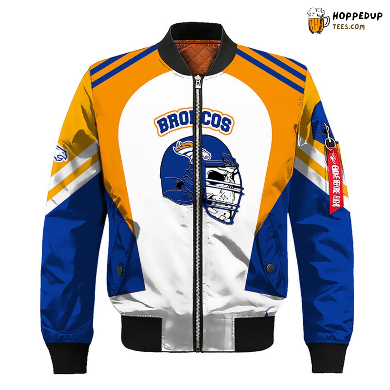 Denver Broncos NFL Unisex Skull Orange Bomber Jacket Design Denver Broncos NFL Unisex Skull Orange Bomber Jacket Design