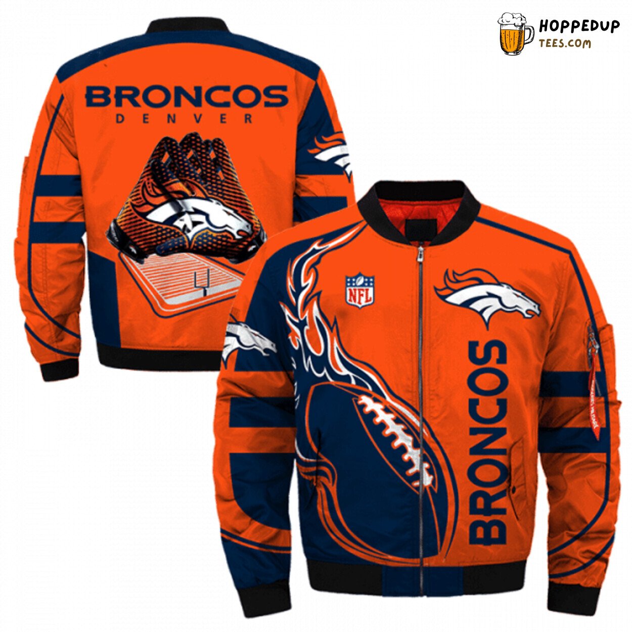 Denver Broncos Special Edition Bomber Jacket Printful 3D