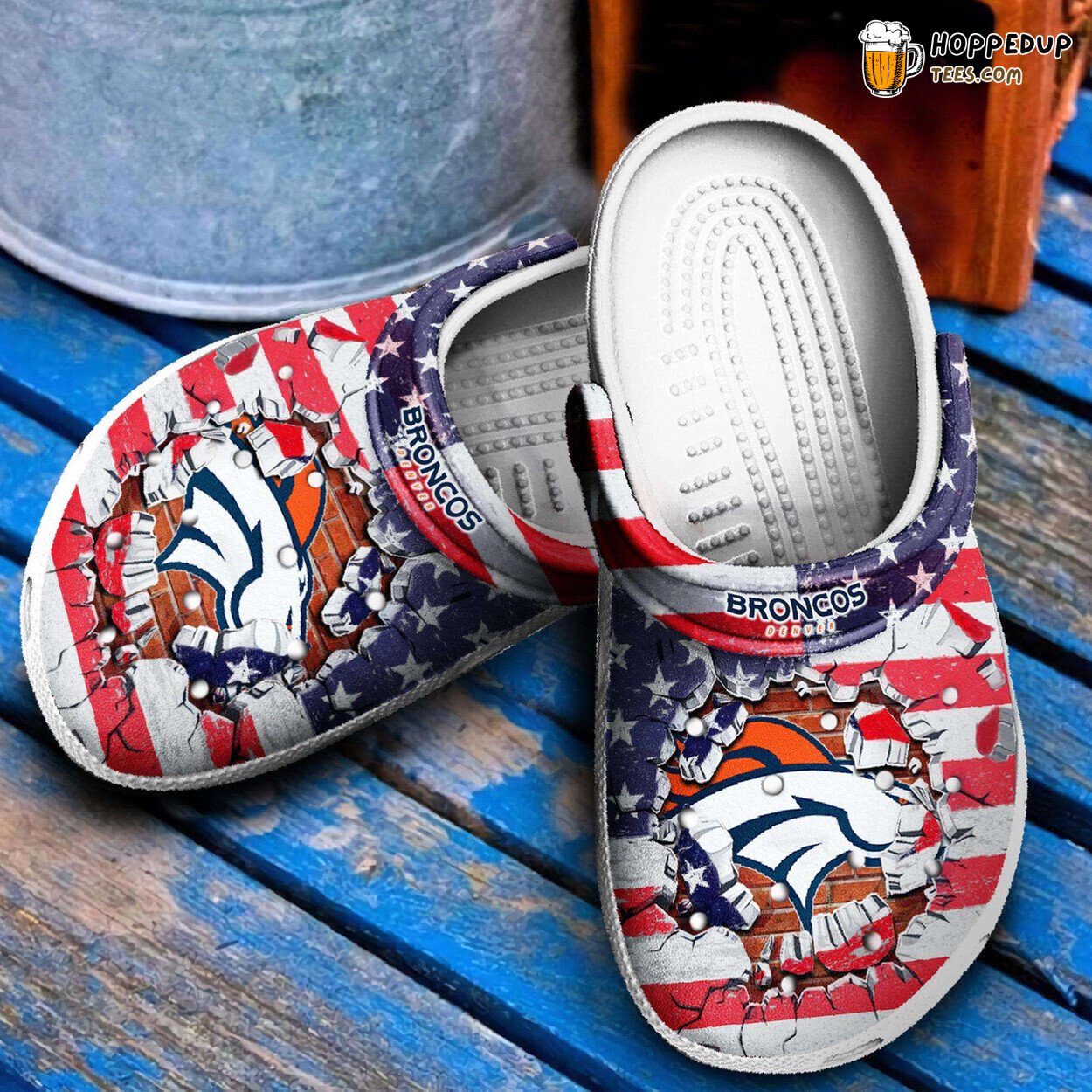 Denver Broncos Themed Comfortable Unique Design NFL Clog Shoes