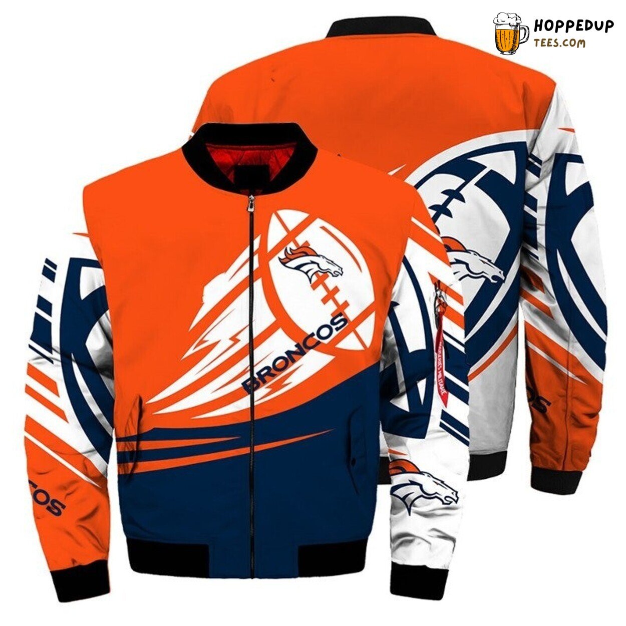 Denver Broncos Ultra Balls Graphic Design Bomber Jacket