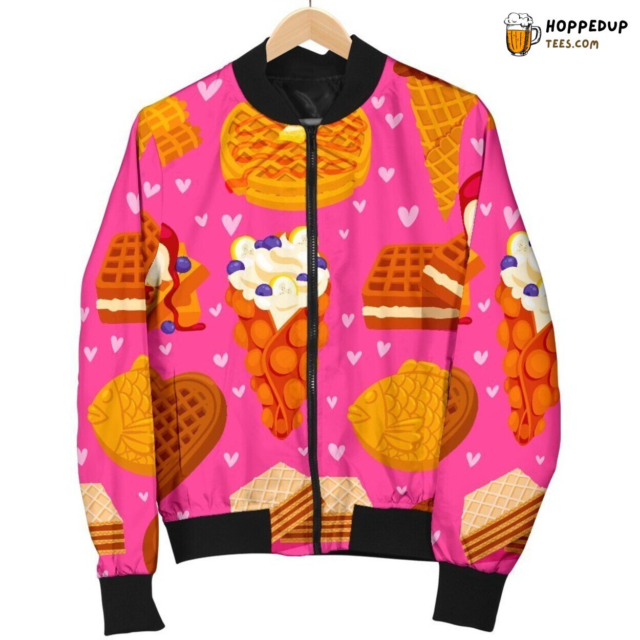 Dessert Waffle Sweetness Men’s Bomber Jacket Delightful Design Art Display