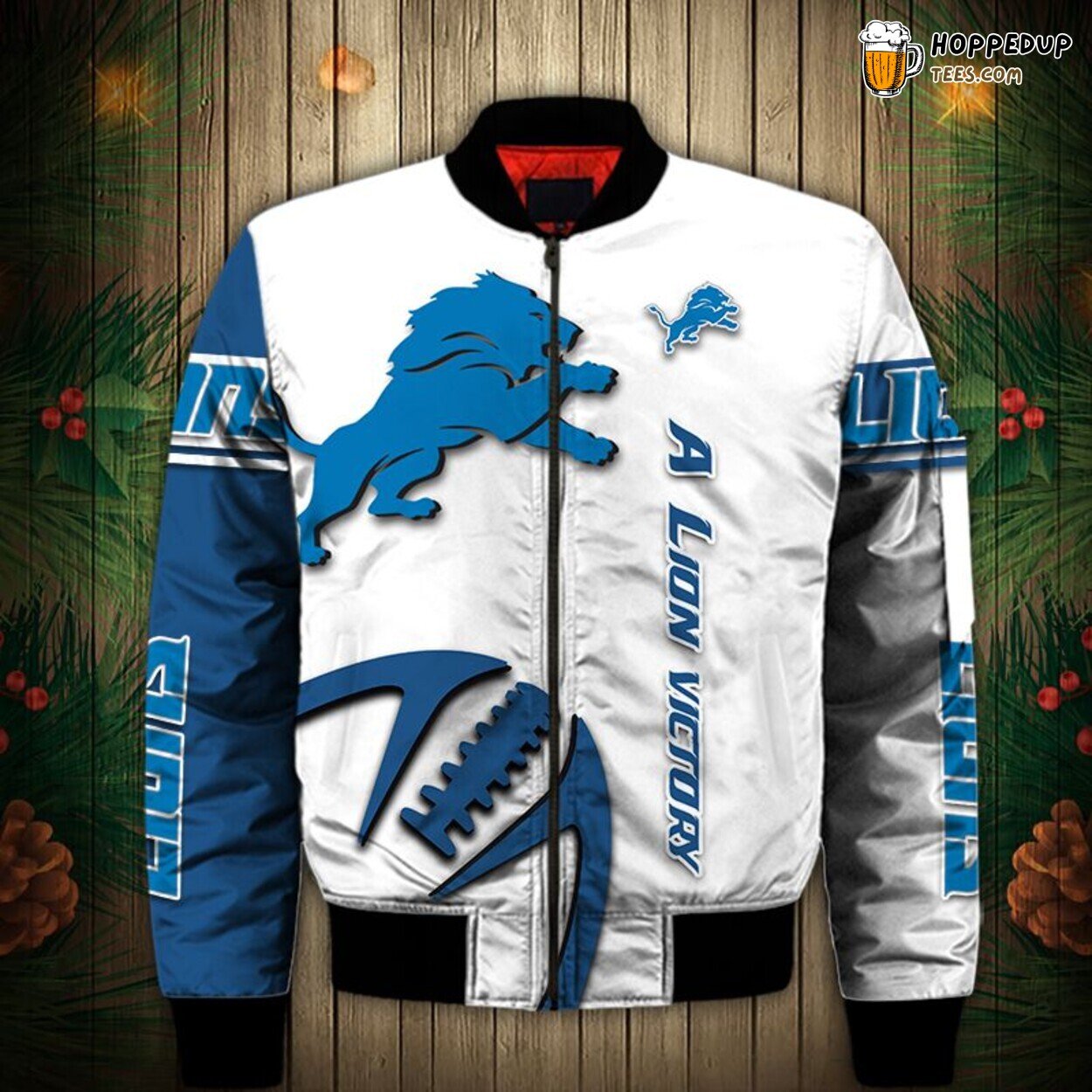 Detroit Lions Balls Graphic Bomber Jacket Exclusive Fan Collection