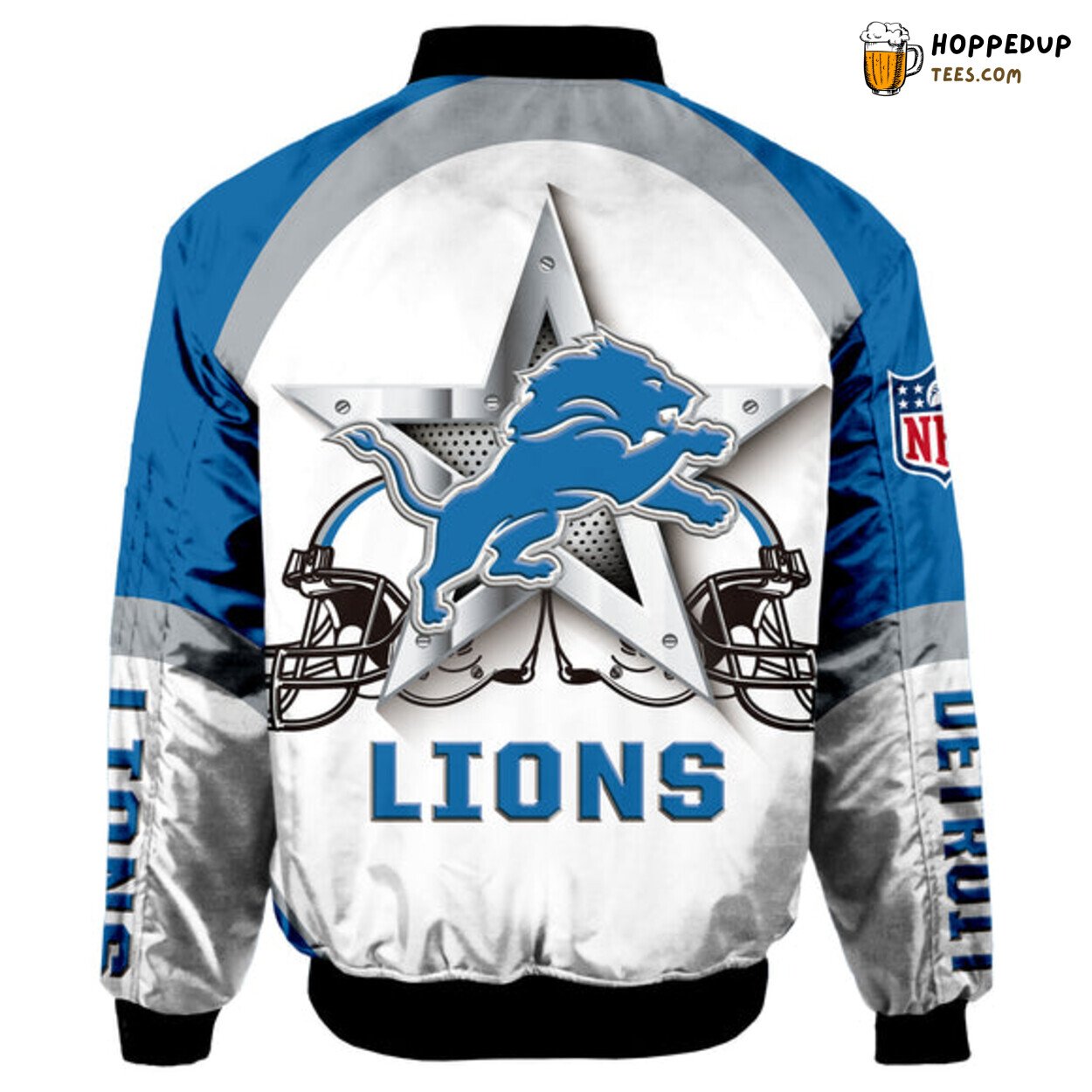 Detroit Lions Graphic Player Bomber Jacket Series Classic Sporty Design Look