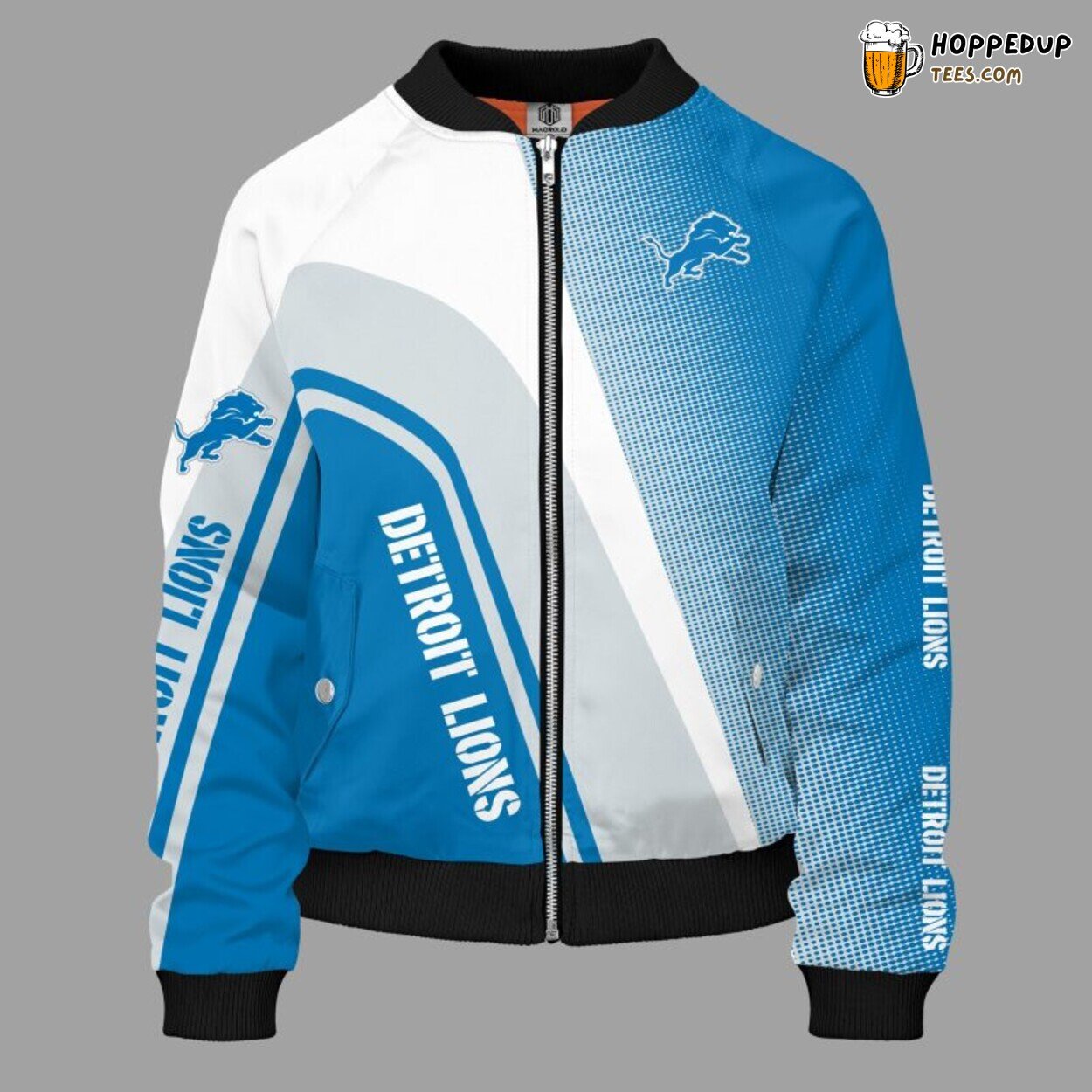Detroit Lions NFL Unique Blue Bomber Jacket Distinct Design