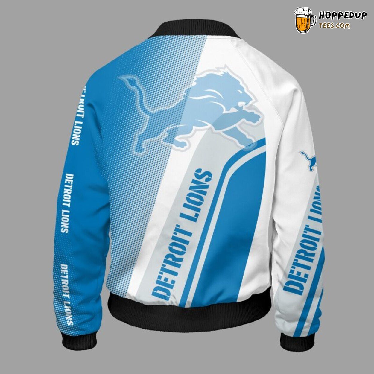 Detroit Lions NFL Unique Blue Bomber Jacket Distinct Design