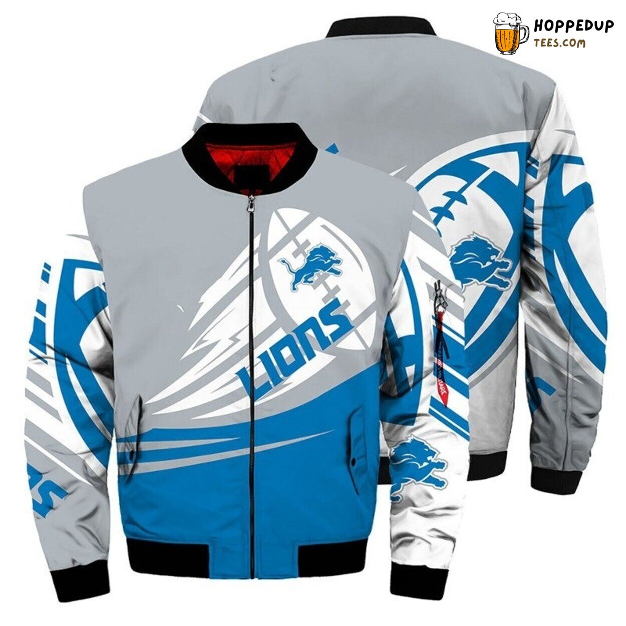 Detroit Lions Ultra Balls Graphic Design Bomber Jacket Elite Edition