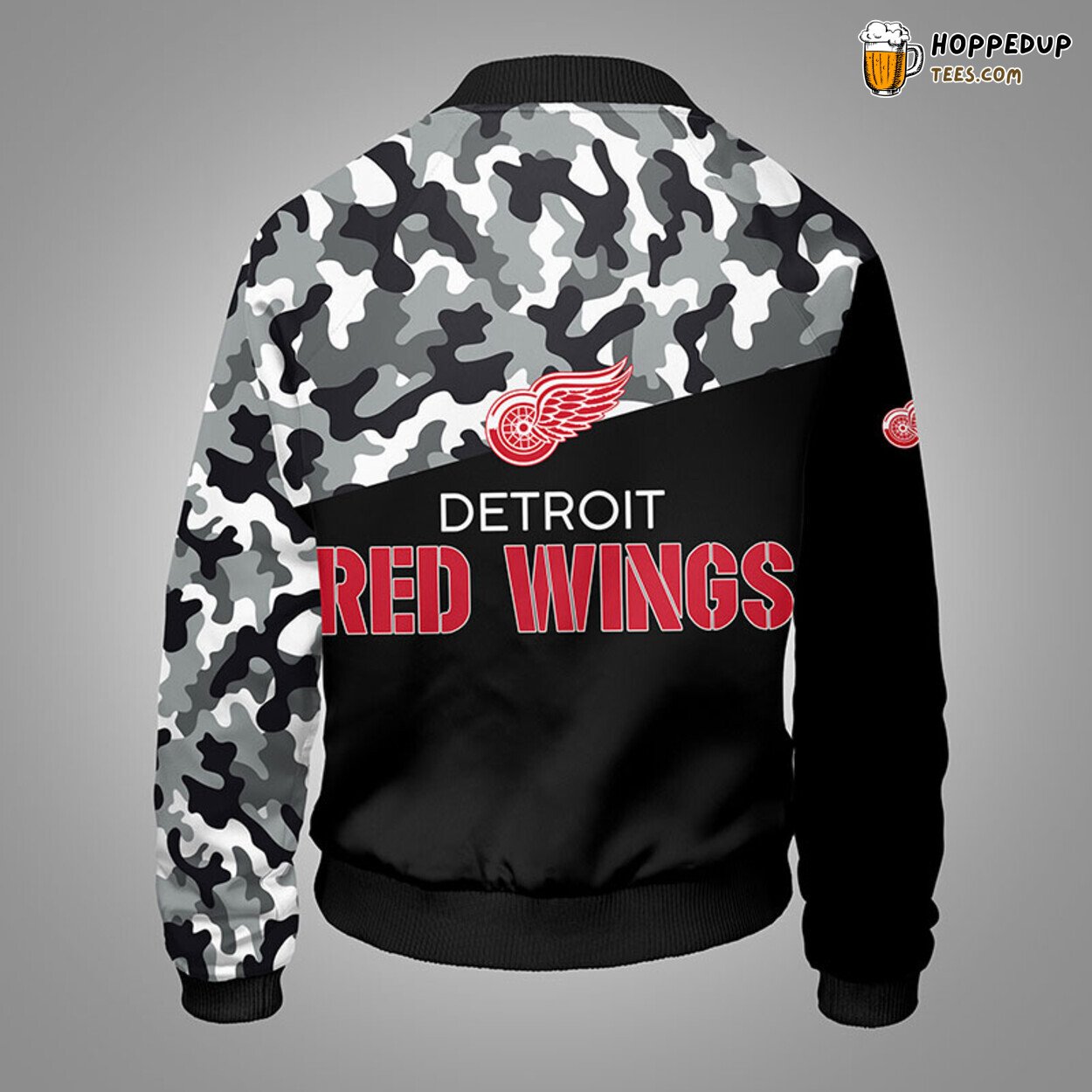 Detroit Red Wings NHL Camouflage Black Unique Bomber Jacket Stylish Look