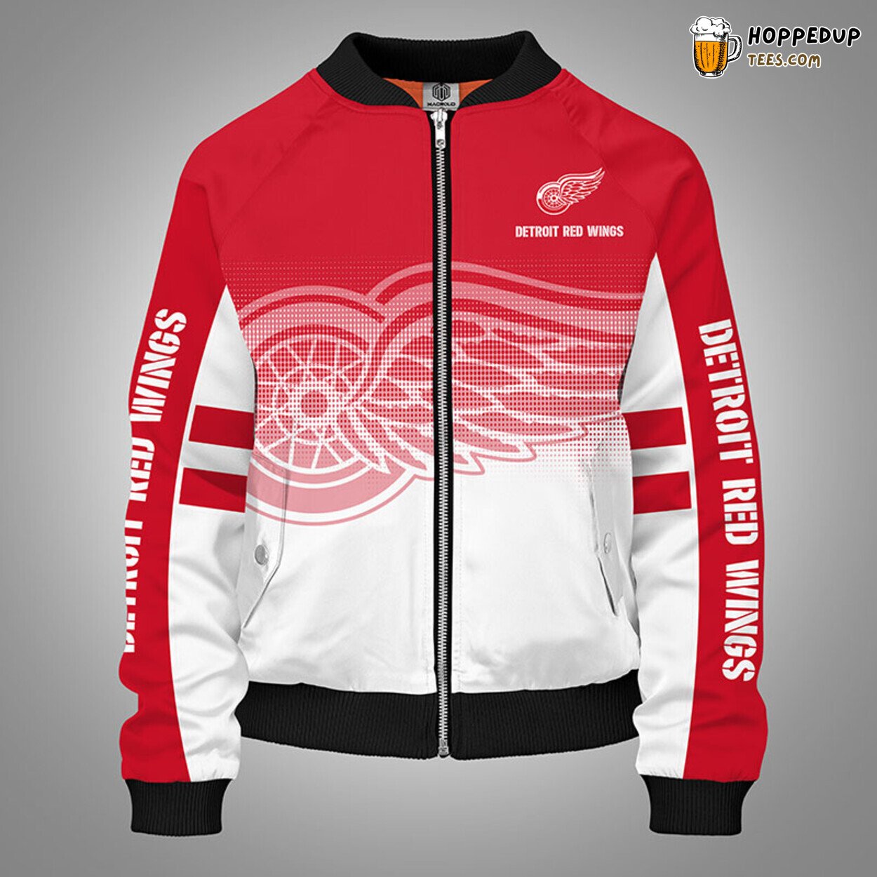 Detroit Red Wings NHL Red Themed Unique Bomber Jacket Stylish Design Look