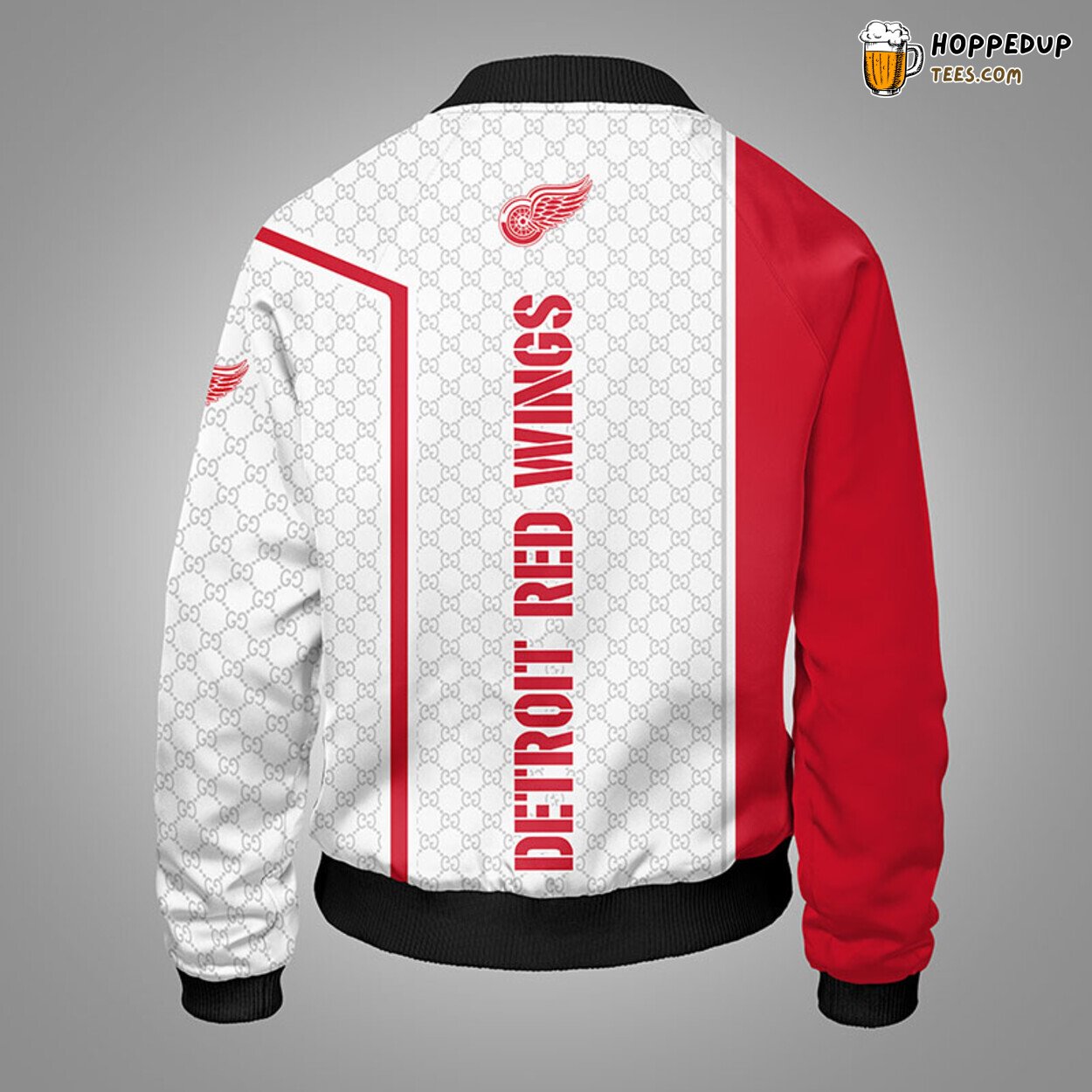 Detroit Red Wings NHL Red Unisex Themed Bomber Jacket Stylish Design Look